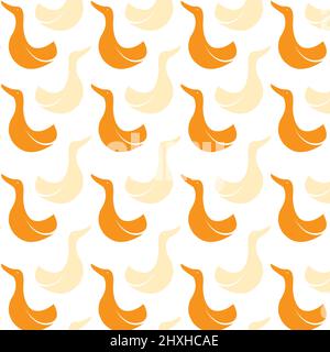 Seamless wallpaper duck. Vector illustration. Easy editable layered vector illustration. Stock Vector
