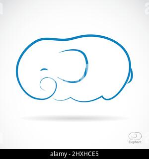 Vector image of an elephant on a white background. Easy editable layered vector illustration. Stock Vector