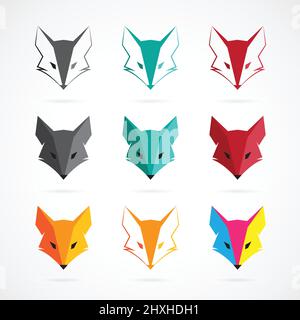 Vector image of fox face design on white background. Easy editable layered vector illustration. Stock Vector