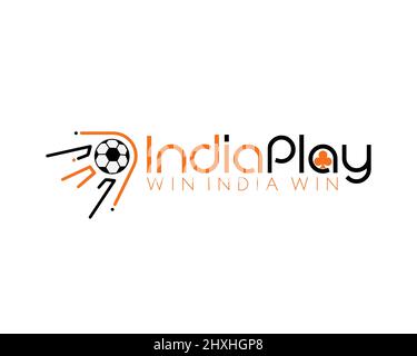 Soccer Football Logo Design Templates. India play Logo Concept Stock Vector