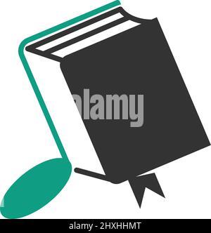 Music Book Logo Icon Illustration Brand Identity Stock Vector