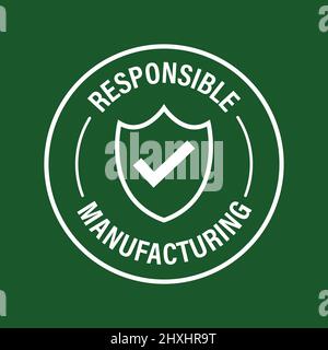 Ethical manufacturing concept icon. Ecological facility production ...