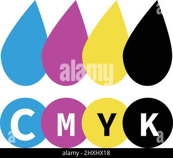 print mark icon logo cmyk symbol design Stock Vector Image & Art - Alamy