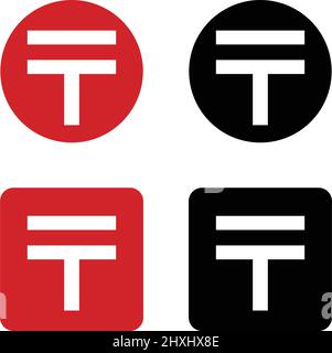 Set of icons of postal marks. Editable vector. Stock Vector