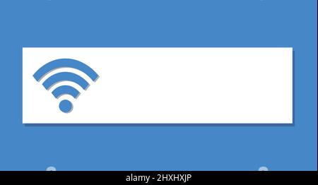 Background with wifi icon and copy space. Editable vector. Stock Vector