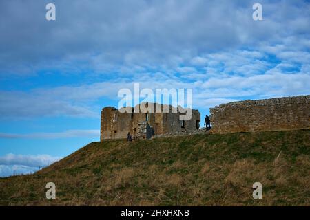 A view of Duffus Castle Stock Photo