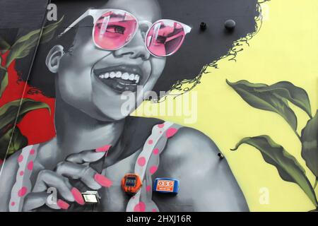 Mural Outside Bar In Liverpool City Centre Stock Photo