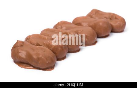 Group of sweets in caramel glaze isolated on white background Stock Photo