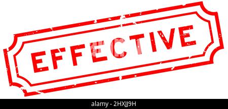 Grunge red effective word rubber seal stamp on white background Stock Vector