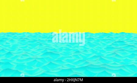 Animation of rotating water surface. Design. Beautiful blue water with ripples on surface. Animated background with blue water rotating on surface Stock Photo