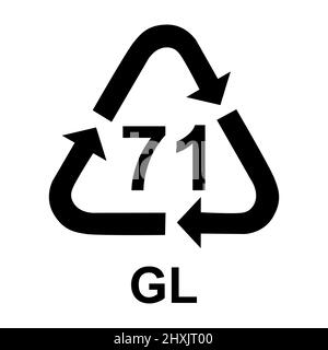 Glass symbol, ecology recycling sign isolated on white background. Package waste icon . Stock Vector