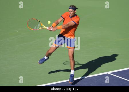 Rafael Nadal (ESP) defeated Sebastian Korda (USA) 6-2, 1-6, 7-6 (7-3), at the BNP Paribas Open being played at Indian Wells Tennis Garden in Indian Wells, California on March 12, 2022: © Karla Kinne/Tennisclix/CSM Stock Photo