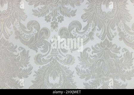 Retro tapestry background texture with damask ornament Stock Photo