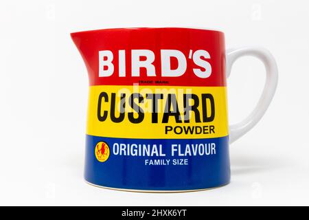 Bird's Custard Ceramic Jug Stock Photo