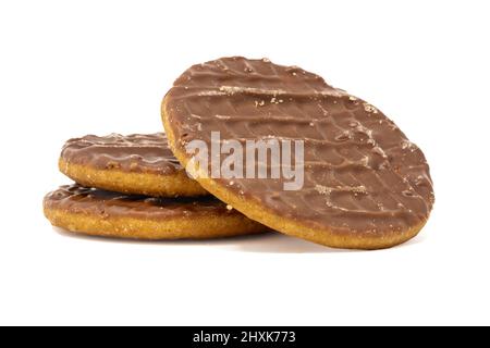 Milk Chocolate Digestives Biscuits Stock Photo