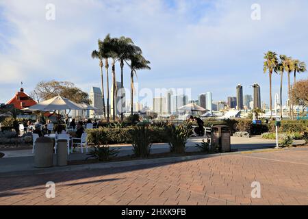 San Diego, California skyline from Coronado Island Stock Photo