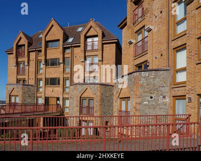 Ocean Park Apartments, built on the site of the historic The Royal Hotel / Westward Ho! Hotel / Golden Bay hotel, Westward Ho! Devon, UK Stock Photo