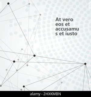 Actual network connections background with dots and lines. Modern technology and social design Stock Vector