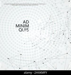 Actual network connections background with dots and lines. Modern technology and social design Stock Vector