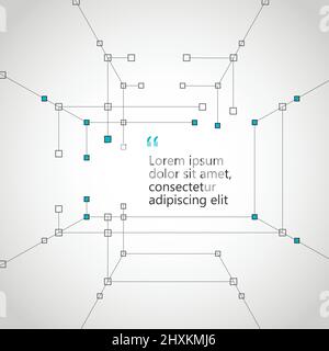 Abstract connect structure polygonal vector background with geometry lines and dots Stock Vector