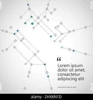 Abstract connect structure polygonal vector background with geometry lines and dots Stock Vector