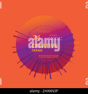 Abstract vortex circle and lines background Stock Vector