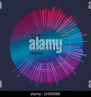 Abstract vortex circle and lines background Stock Vector