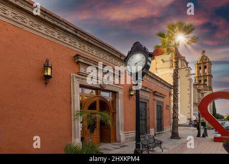 Mexico, Durango streets near historic center and Durango Cathedral. Stock Photo