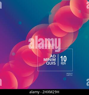 Creative geometric template with trendy gradient composition Stock Vector