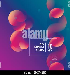 Creative geometric template with trendy gradient composition Stock Vector