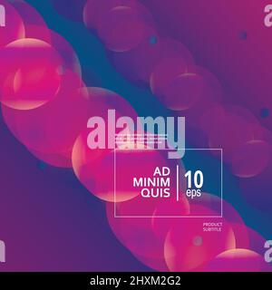 Creative geometric template with trendy gradient composition Stock Vector