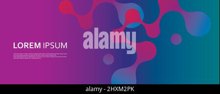 Banner background with abstract connected shapes Stock Vector