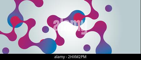 Banner background with abstract connected shapes Stock Vector