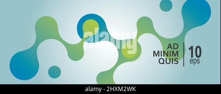 Banner background with abstract connected shapes Stock Vector
