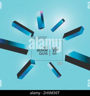 Vector isometric pattern background in square style Stock Vector