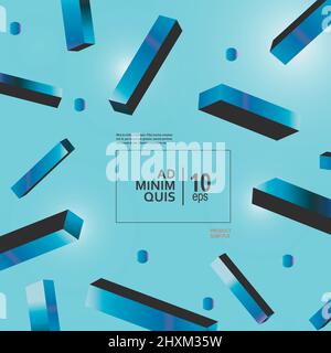 Vector isometric pattern background in square style Stock Vector