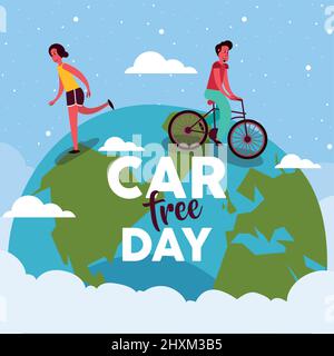 world car free day lettering poster Stock Vector Image & Art - Alamy