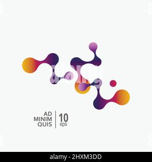 Molecule science connect icon on white background. Vector illustration Stock Vector