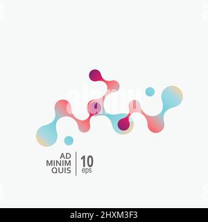 Vector abstract circles connected background Stock Vector