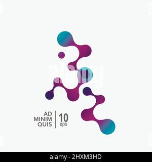 Vector abstract molecules connected background Stock Vector
