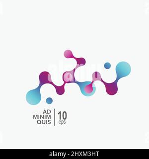 Molecule science connect icon on white background. Vector illustration Stock Vector