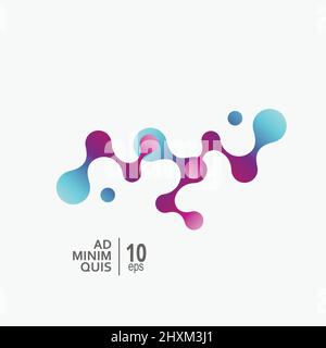 Molecule science connect icon on white background. Vector illustration Stock Vector