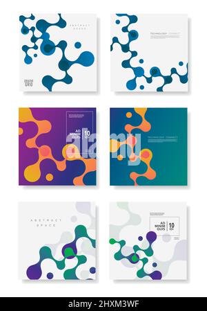 Colorful geometric background design with fluid shapes composition Stock Vector