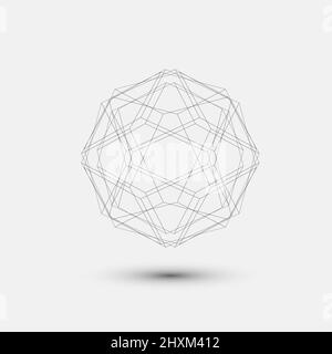 Vector abstract background and modern technology illustration with connected lines Stock Vector