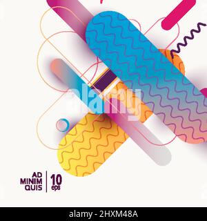 Abstract colorful geometric background with square shapes. Vector illustration Stock Vector