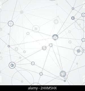 Abstract vector polygonal with connecting dots and lines background Stock Vector