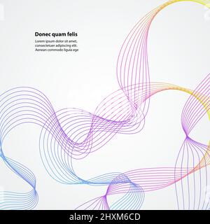 Abstract blue wave dynamic vector background Stock Vector