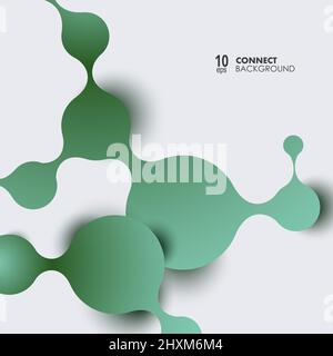 Connections vector atoms and molecules Stock Vector