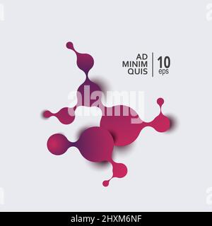 Connections vector atoms and molecules Stock Vector