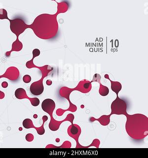 Science and medicine abstract background with connection molecules and atoms. Vector illustration design template Stock Vector